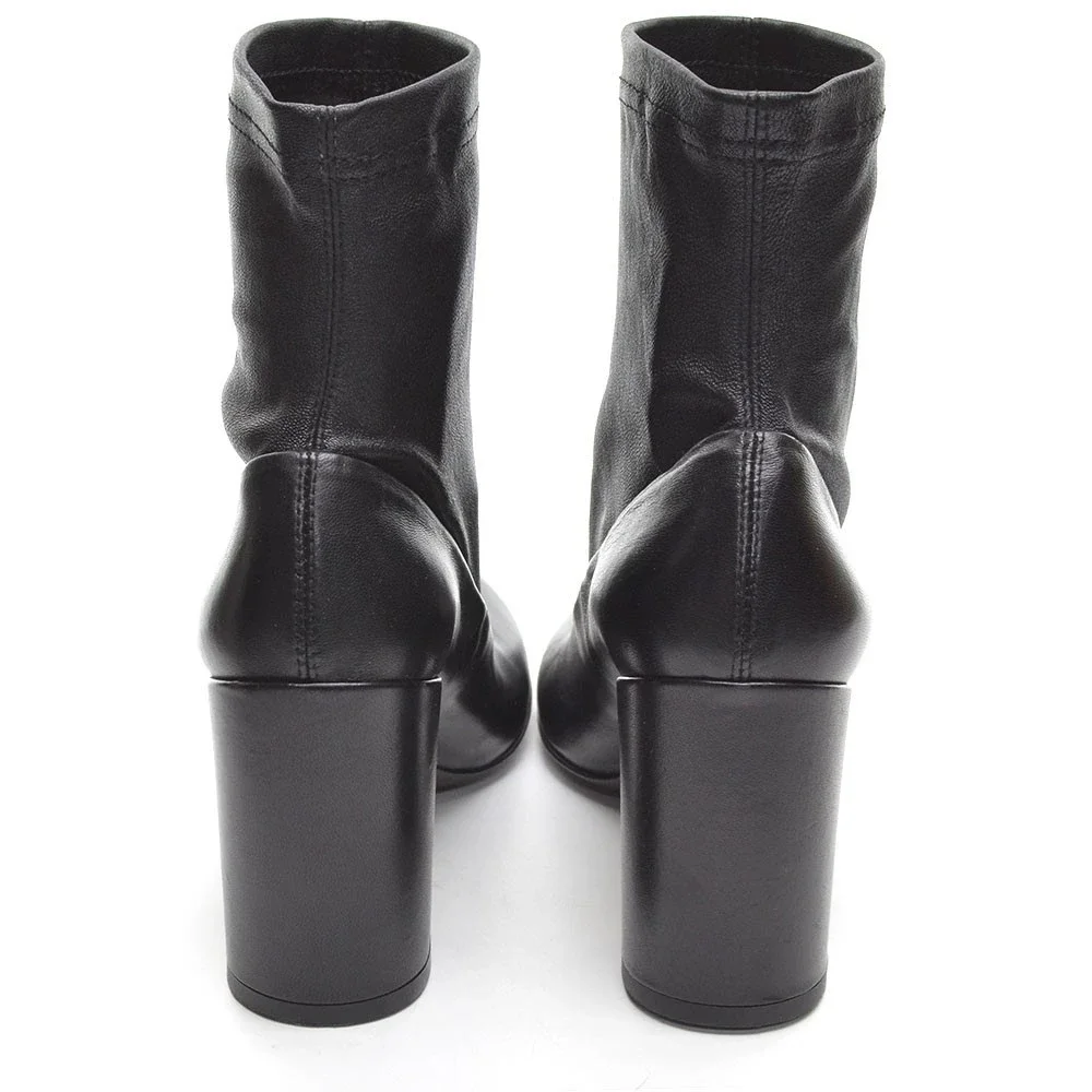 Attilio Giusti Leombruni AGL Black Ankle Boots 36 New